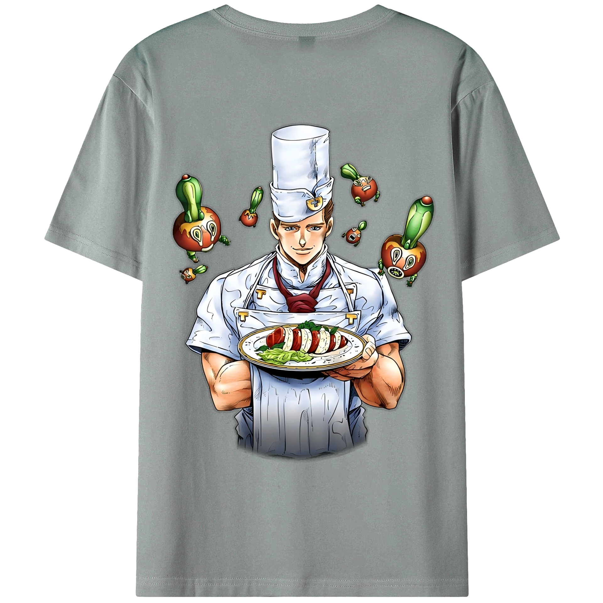 （画像用） ジョジョの奇妙な冒険 Tonio Trussardi JoJo's Bizarre Adventure トニオ?トラッサルディ 綿100％ メンズ半袖Tシャツ（バックプリント） 通気性